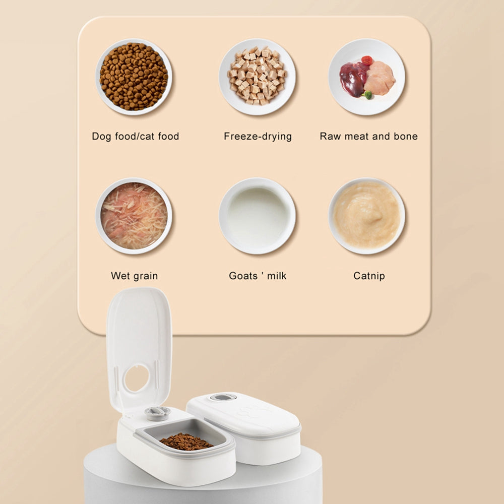 Automatic Stainless Steel  Pet Feeder Smart Food Dispenser For Cats/Dogs - Timer