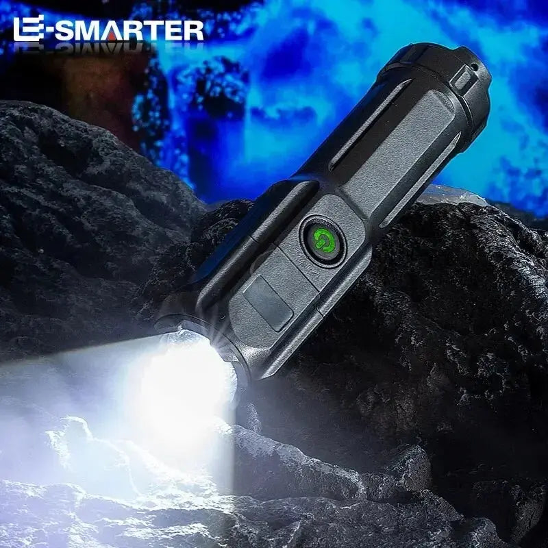 4-Mode LED Flashlight – Telescopic Zoom Tactical Torch | USB Rechargeable Long-Range Spotlight for Camping &amp; Outdoors Ditzy Petunia