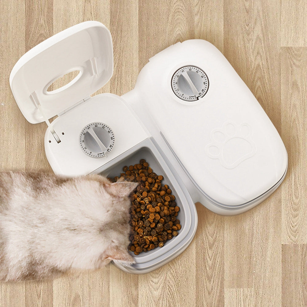 Automatic Stainless Steel  Pet Feeder Smart Food Dispenser For Cats/Dogs - Timer