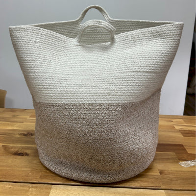 Cotton Rope Storage Baskets – Large Laundry Bin or 3-Piece Decorative Set - Ditzy Petunia