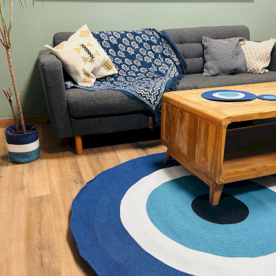 Protective & Chic: Evil Eye Jute & Cotton Rope Décor - Ditzy Petunia