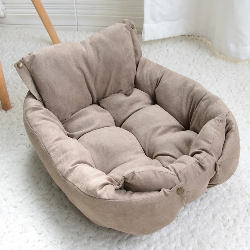 3-in-1 Multifunction Dog Bed Mat – Soft, Warm & Washable Pet Sofa Bed