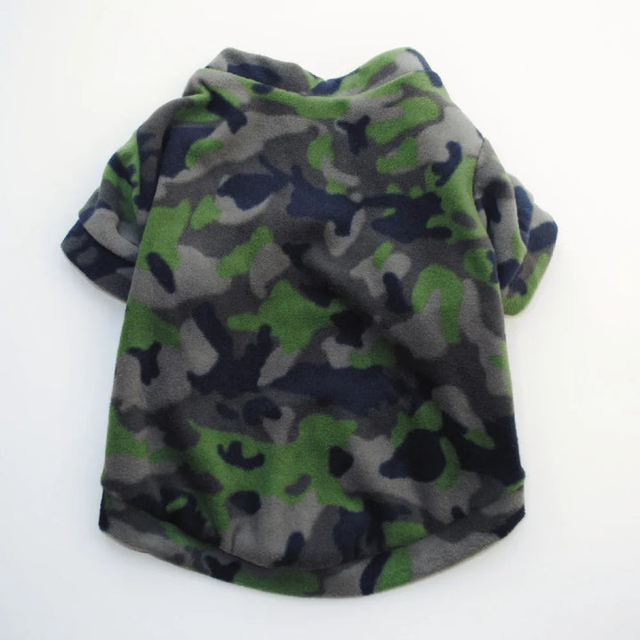 Warm Fleece Pet Dog Clothes Cute Skull Printed Pet Coat Puppy Dogs Shirt Jacket French Bulldog Pullover Camouflage Dog Clothing - Ditzy Petunia