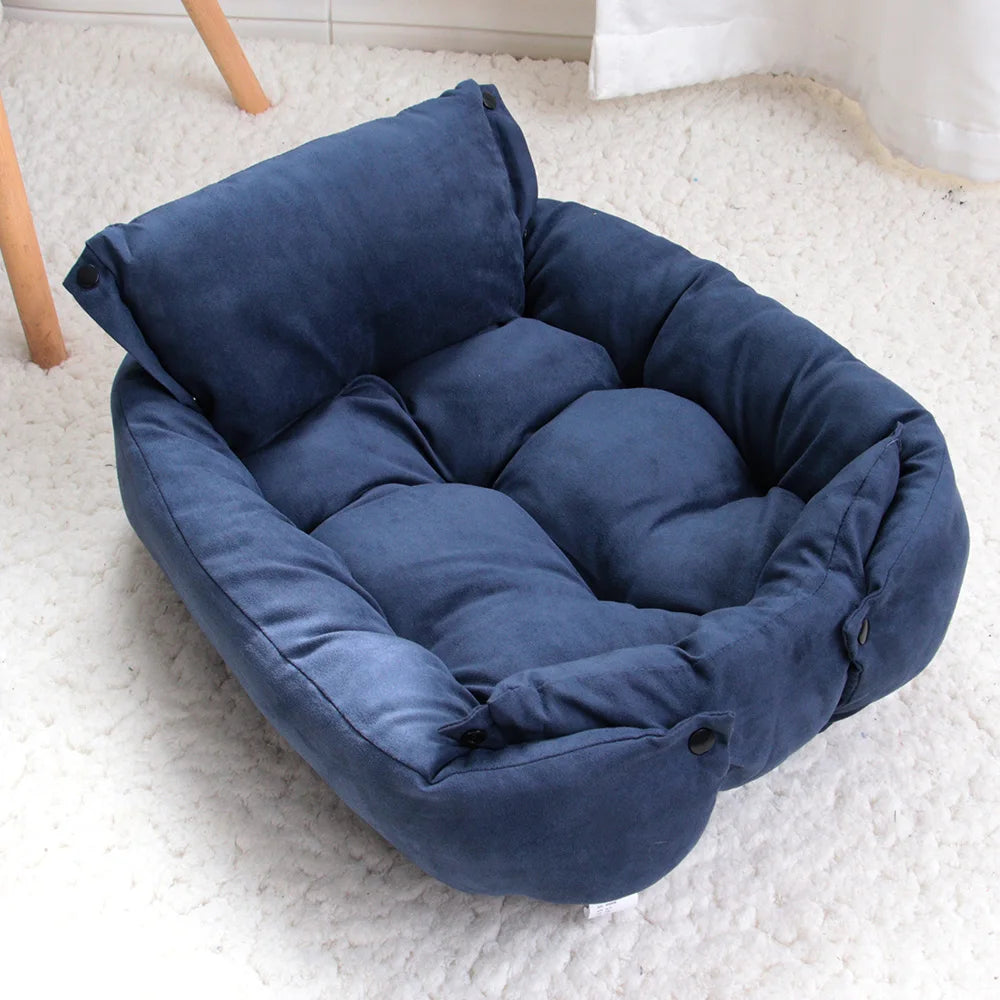 3-in-1 Multifunction Dog Bed Mat – Soft, Warm & Washable Pet Sofa Bed