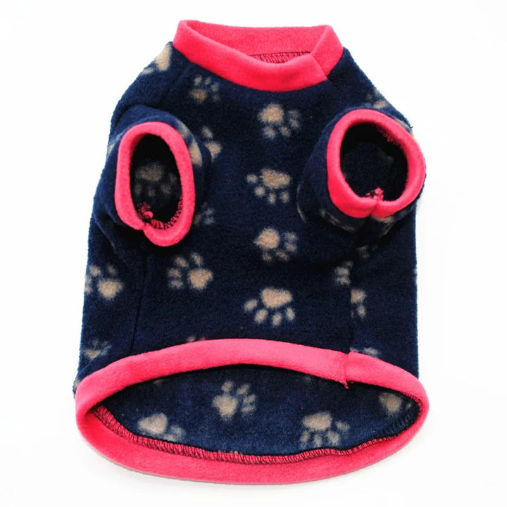 Cute Skull Print Dog Clothes - Winter Fleece Coat for Small Dogs - French Bulldog &amp; Chihuahua Clothing Ditzy Petunia