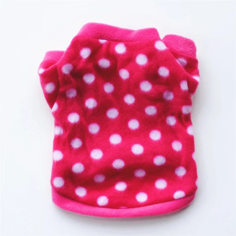 Cute Skull Print Dog Clothes - Winter Fleece Coat for Small Dogs - French Bulldog &amp; Chihuahua Clothing Ditzy Petunia