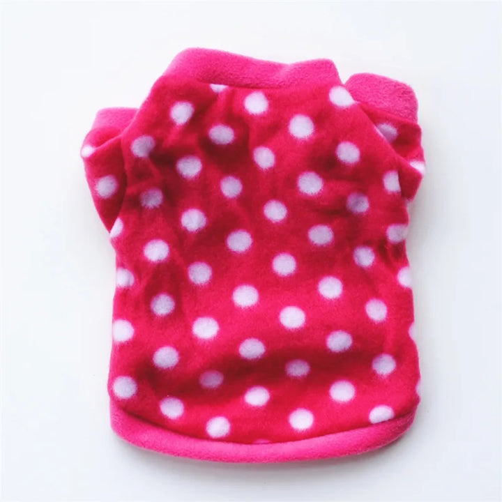 Cute Skull Print Dog Clothes - Winter Fleece Coat for Small Dogs - French Bulldog &amp; Chihuahua Clothing Ditzy Petunia
