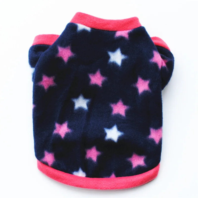 Cute Skull Print Dog Clothes - Winter Fleece Coat for Small Dogs - French Bulldog &amp; Chihuahua Clothing Ditzy Petunia