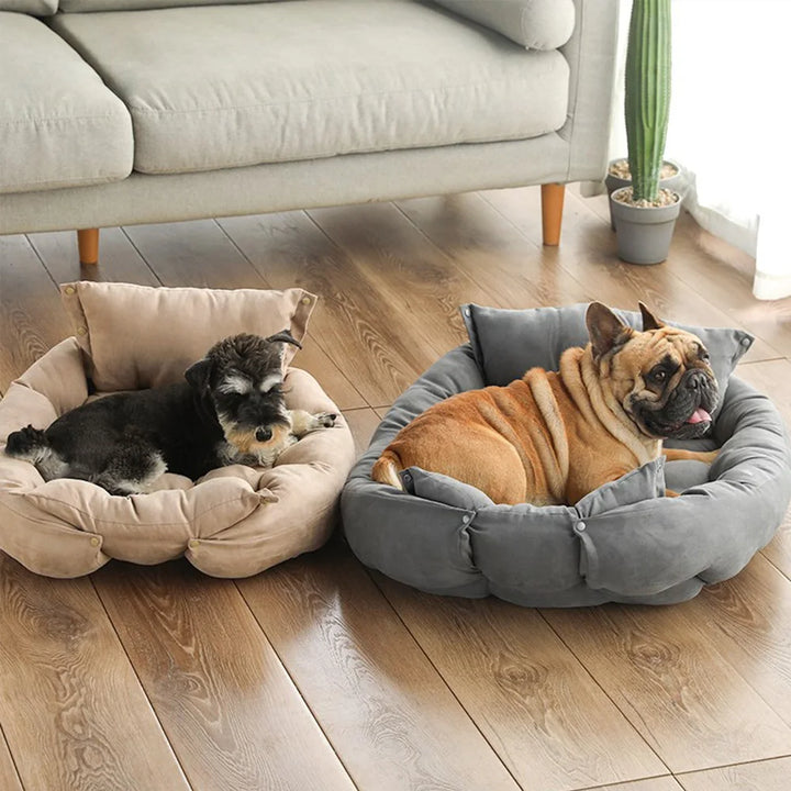 3-in-1 Multifunction Dog Bed Mat – Soft, Warm &amp; Washable Pet Sofa Bed