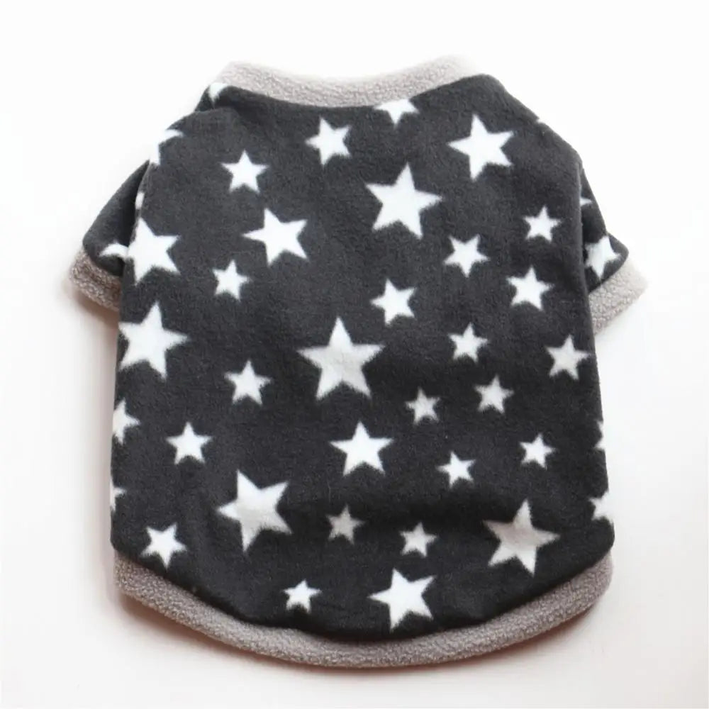 Cute Skull Print Dog Clothes - Winter Fleece Coat for Small Dogs - French Bulldog &amp; Chihuahua Clothing Ditzy Petunia
