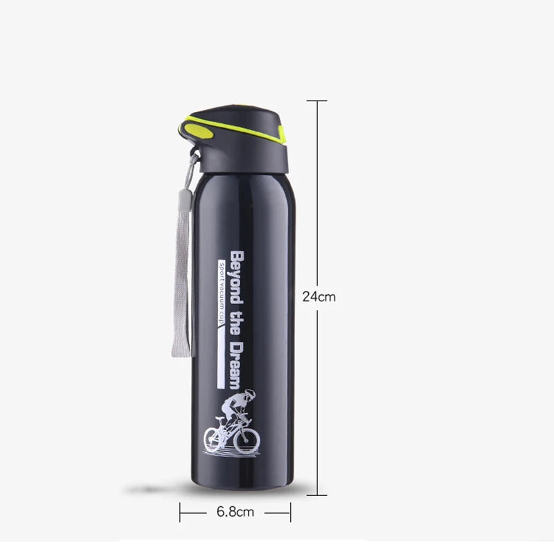 500ML Stainless Steel Bike Water Bottle – Hot & Cold, One-Push Open, Sweat-Proof & BPA-Free Ditzy Petunia