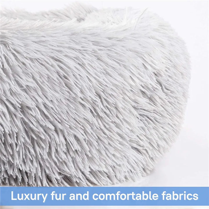 Luxury Plush Dog Bed - Washable Calming Pet Bed : XXL (110x90 cm) - Ditzy Petunia