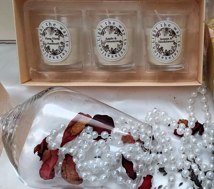 Long-Lasting Natural Soy Wax Candle Set - 3-Pack, 40-50 Hours Burn Time | Stress Relief, Safe for Pets &amp; Babies | Gift Set Classic &amp; Spicy Scent Options Ditzy Petunia