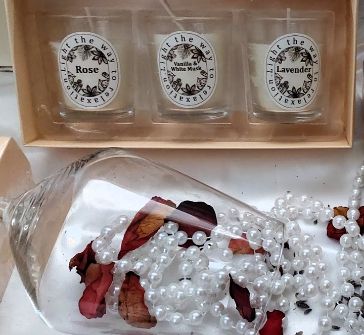 Long-Lasting Natural Soy Wax Candle Set - 3-Pack, 40-50 Hours Burn Time | Stress Relief, Safe for Pets &amp; Babies | Gift Set Classic &amp; Spicy Scent Options Ditzy Petunia