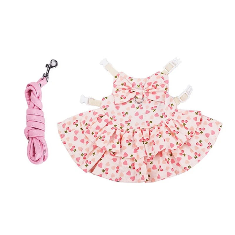 Fashion Chinchilla & Rabbit Skirt Dress – Adorable Cotton Pet Outfit
