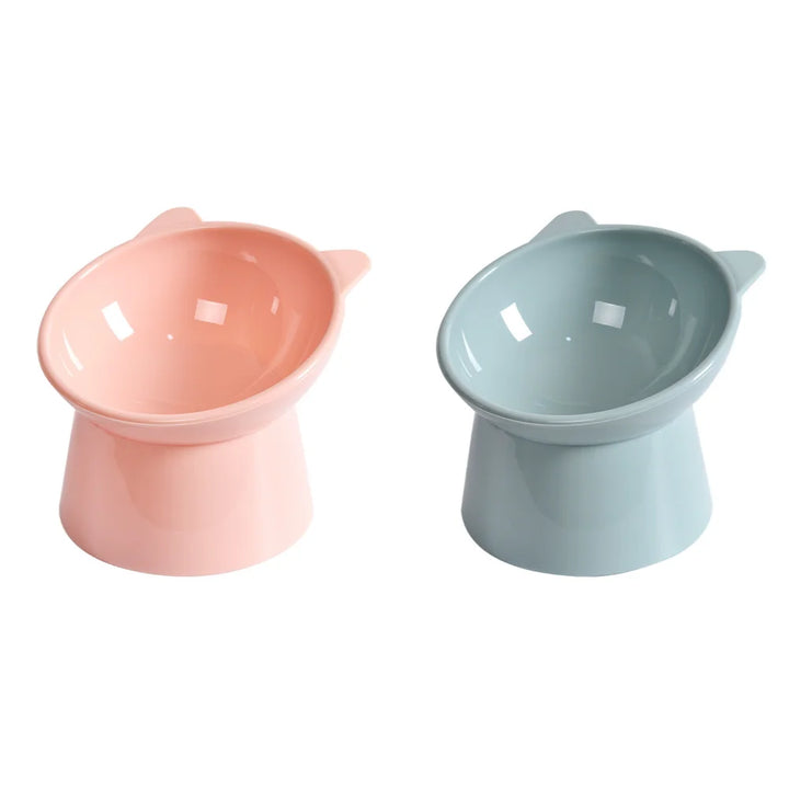 Tilted Cat/Dogs Food Bowl – Ergonomic &amp; Whisker-Friendly Design - Ditzy Petunia