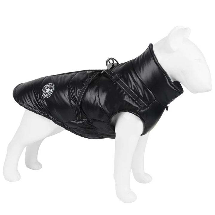 Winter Dog Jacket with Harness | Waterproof Warm Coat for Small &amp; Medium Dogs | Pet Clothes for Chihuahua, French Bulldog, and More - Ditzy Petunia