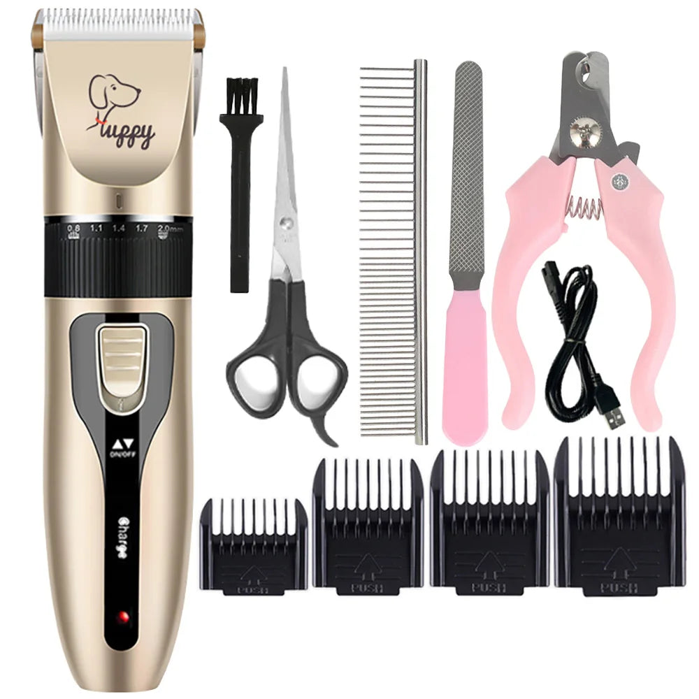 Dog Hair Clipper – Electric Pet Grooming Trimmer for Cats &amp; Puppies | Ceramic Blade Professional Shaver Set | Grooming Supplies &amp; Promotions Ditzy Petunia