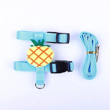 Cute Small Animal Harness & Leash Set – Adorable Fruit-Themed Designs