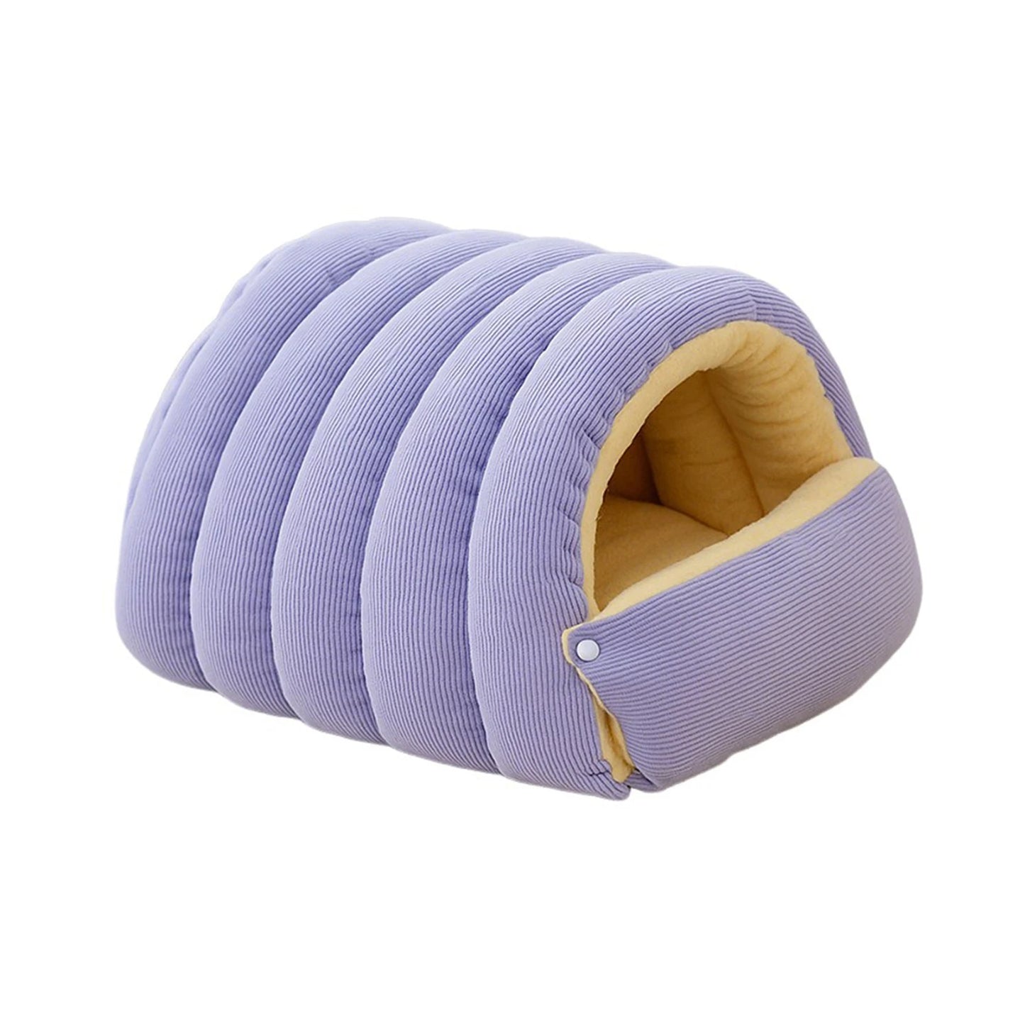 Winter Plush Cat Bed – Cozy Enclosed Cat Cave for Cats & Small Dogs