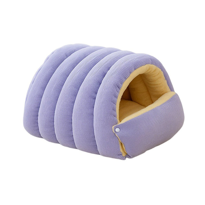 Winter Plush Cat Bed – Cozy Enclosed Cat Cave for Cats &amp; Small Dogs