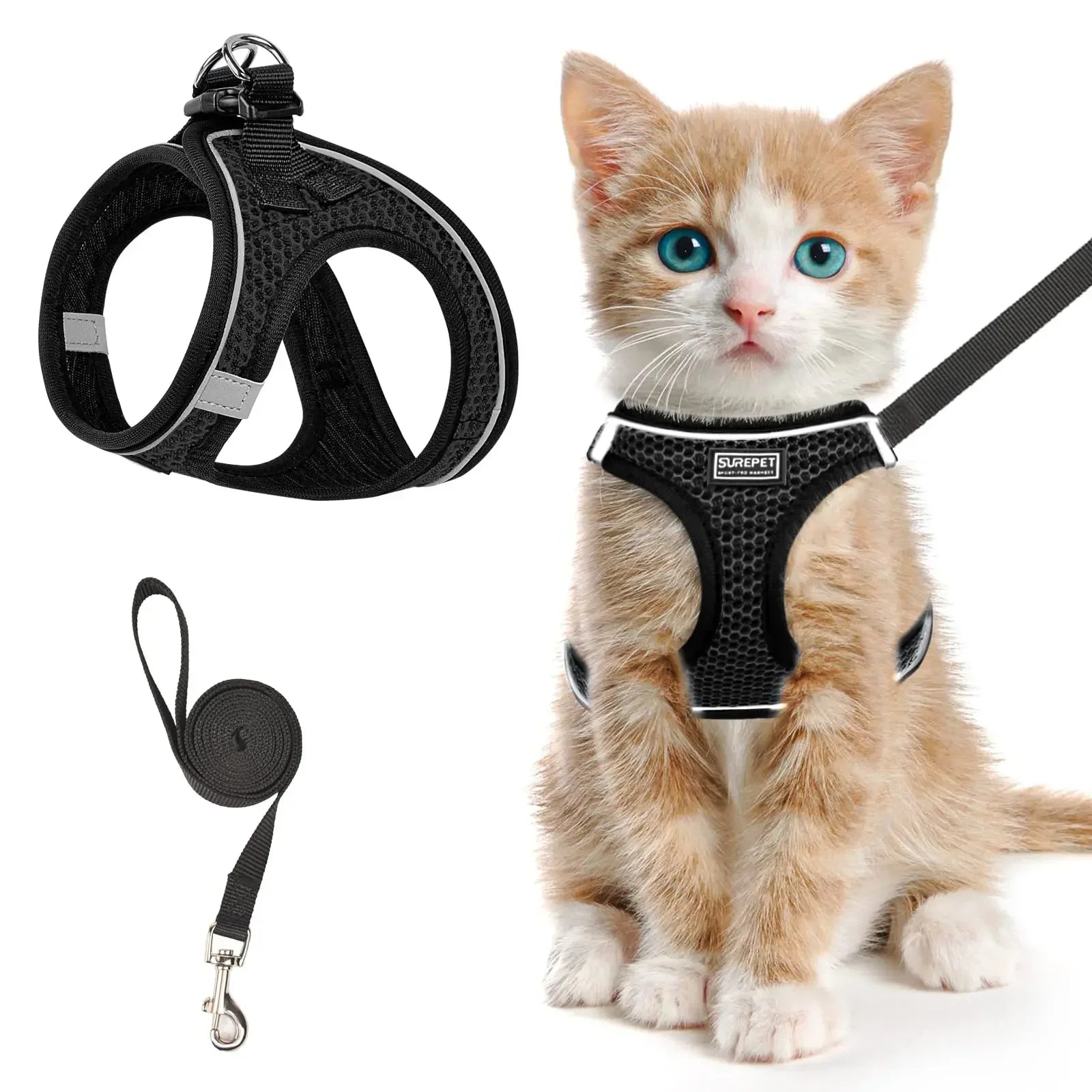 Reflective Nylon Cat Collar – Breakaway Safety with Quick Release Buckle - Ditzy Petunia