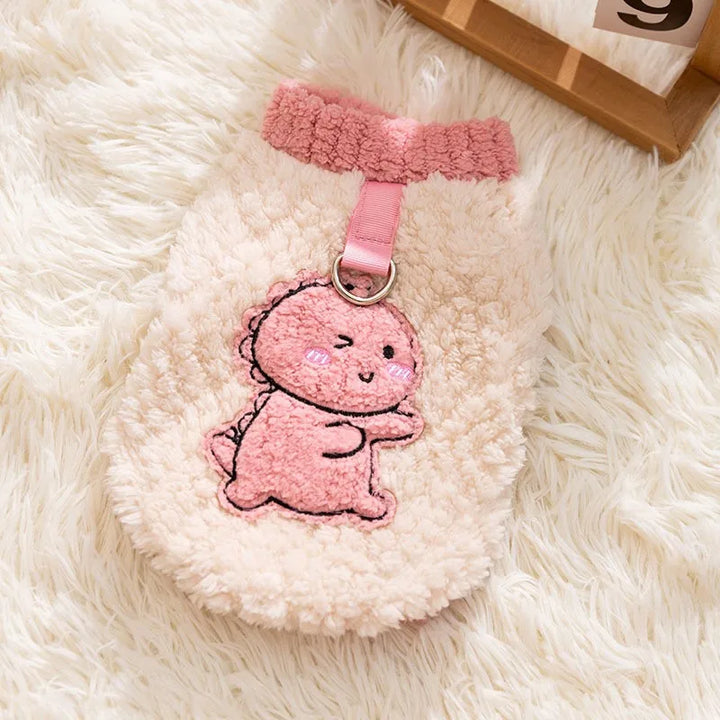 Warm Autumn Dog Hoodies – Plush Fashion Print Pullovers for Small Dogs &amp; Cats, Chihuahua Pet Sweater - Ditzy Petunia