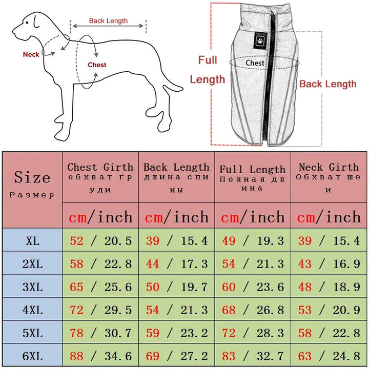 Waterproof Winter Dog Clothes for Large Dogs | Warm Big Dog Jackets | Padded Fleece Pet Coat with Safety Reflective Design | Durable Dog Clothing Ditzy Petunia
