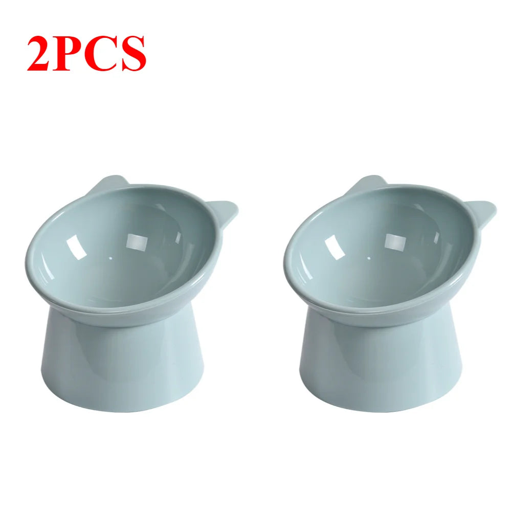 Tilted Cat/Dogs Food Bowl – Ergonomic &amp; Whisker-Friendly Design - Ditzy Petunia