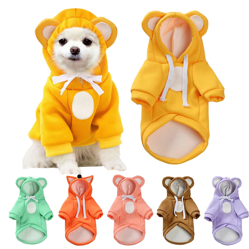 Warm Pet Sweater - Soft Cotton Dog Hoodie for Winter - Cat &amp; Dog Clothes for Small, Medium, Large Pets Ditzy Petunia