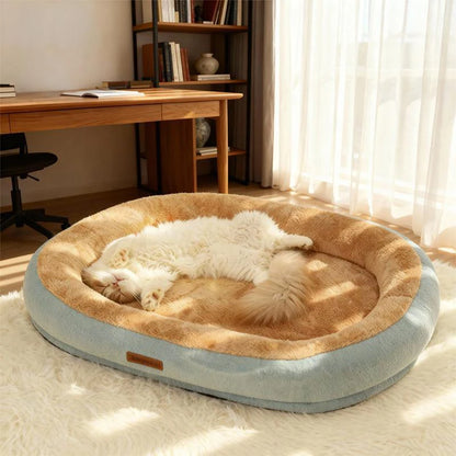 Plush Cat & Dog Bed – Cozy, Breathable Winter Pet Bed