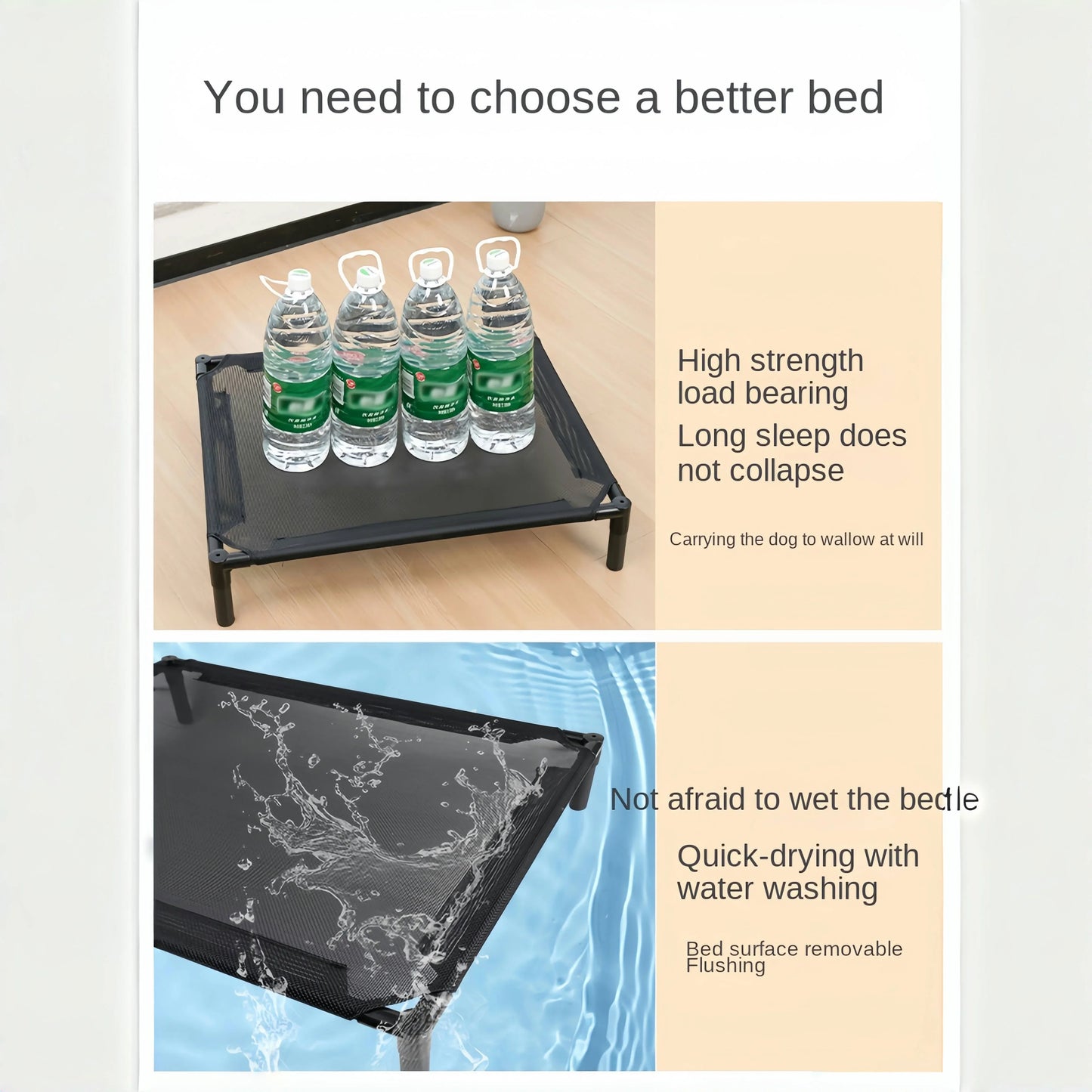 Breathable Nylon Dog Bed Sofa — Washable Dog Bed for All Seasons