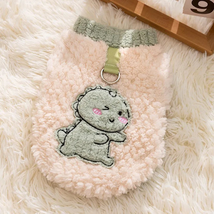 Warm Autumn Dog Hoodies – Plush Fashion Print Pullovers for Small Dogs &amp; Cats, Chihuahua Pet Sweater - Ditzy Petunia