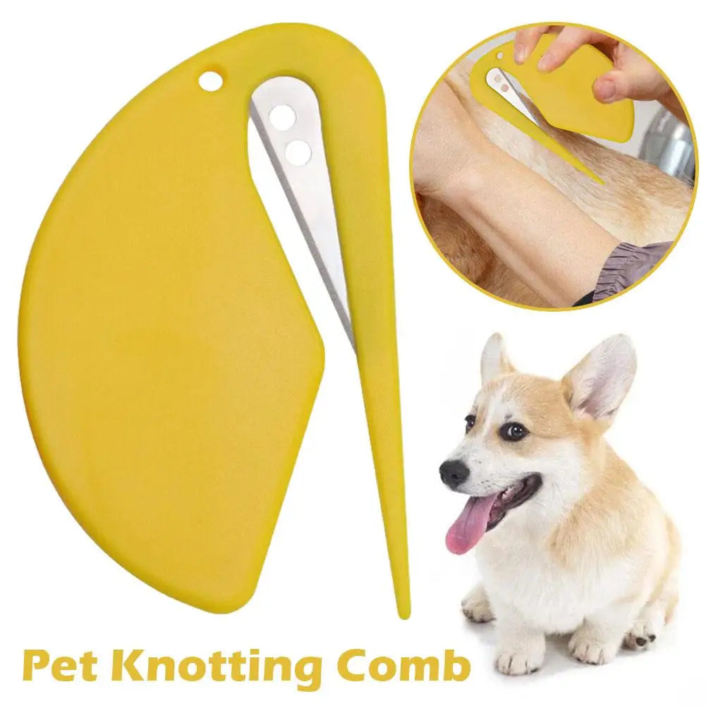 🐾 Pocket-Sized Pet Knotting Comb – Detangle Matted Fur with Ease