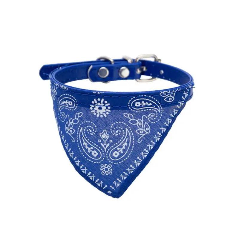 Adjustable Pet Scarf Collar with Triangle Bandana – For Small Dogs &amp; Cats - Ditzy Petunia