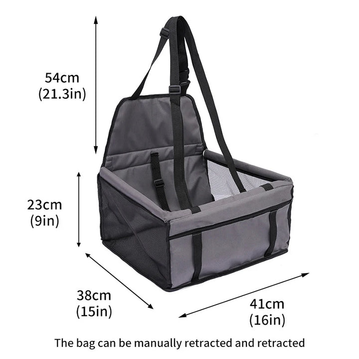 Foldable Dog Car Seat | Breathable Travel Booster Basket for Pets - Ditzy Petunia