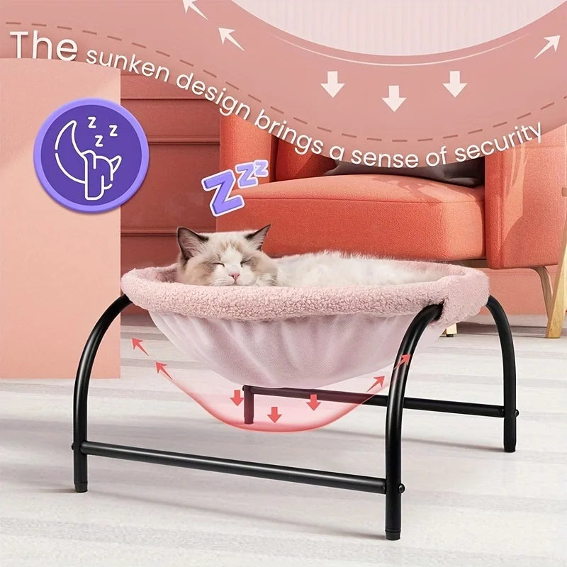 Elevated Cat Bed – Plush, Breathable & Cozy