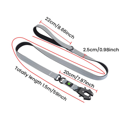 Tactical Nylon Dog Collar with Handle – Adjustable, Padded, and Heavy-Duty for Large Dogs
