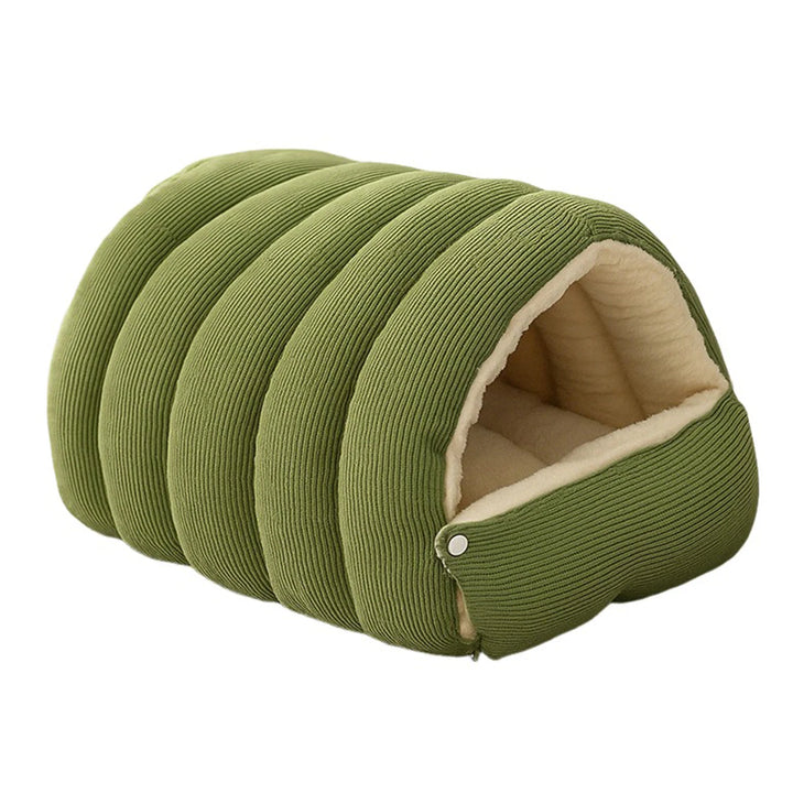 Winter Plush Cat Bed – Cozy Enclosed Cat Cave for Cats &amp; Small Dogs