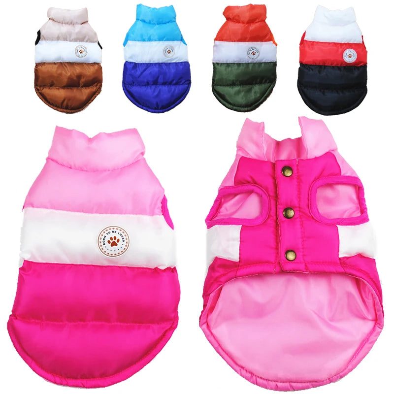 Warm Winter Pet Dog Clothes – Waterproof Puppy Coat for Small Medium Dogs, French Bulldog, Chihuahua, Yorkie, Pug - Ditzy Petunia