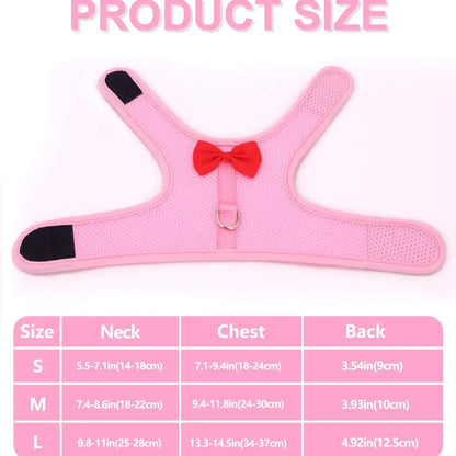 Small Animal Harness &amp; Leash Set – With Cute Red Bow