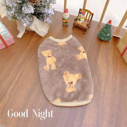 🐾 Cozy Plush Jumpsuit for Dogs & Puppies – Warm Velvet Pet Pajamas for Autumn & Winter