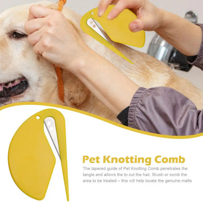 🐾 Pocket-Sized Pet Knotting Comb – Detangle Matted Fur with Ease