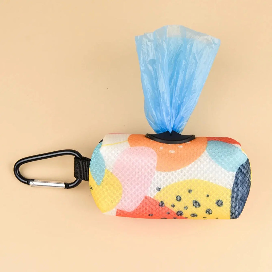 Dog Poop Bag Holder – Portable Waste Bag Dispenser Pouch - Ditzy Petunia