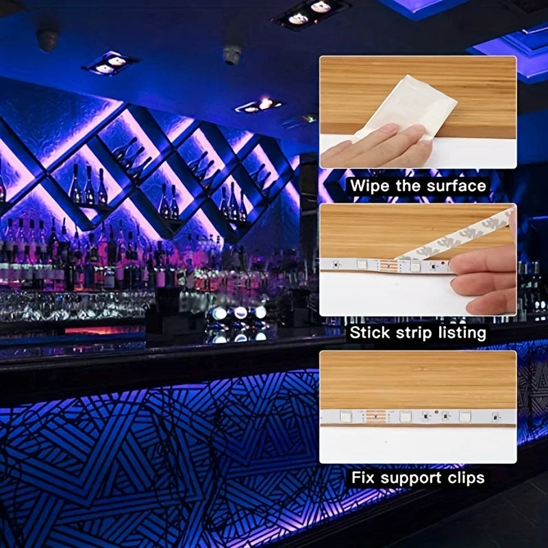 1-30M USB LED Strip Lights with APP Control | 5050 RGB Color Changing Flexible LED Light for Room Decor, TV Backlight, and Diode Lamp Tape Ditzy Petunia