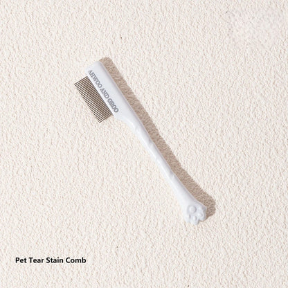 Pet Facial Cleaning Comb & Scissors Set – Tear Stain Remover & Grooming Tool for Dogs and Cats