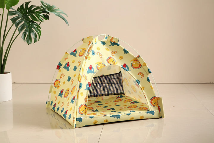 Warm Cat Tent Bed &amp; Cave House – Breathable, Removable Cushion, Non-Slip Base