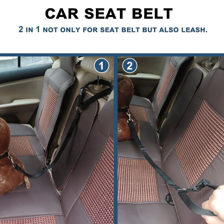 Adjustable Pet Car Seat Belt Leash - Durable Safety Harness for Dogs and Cats Ditzy Petunia