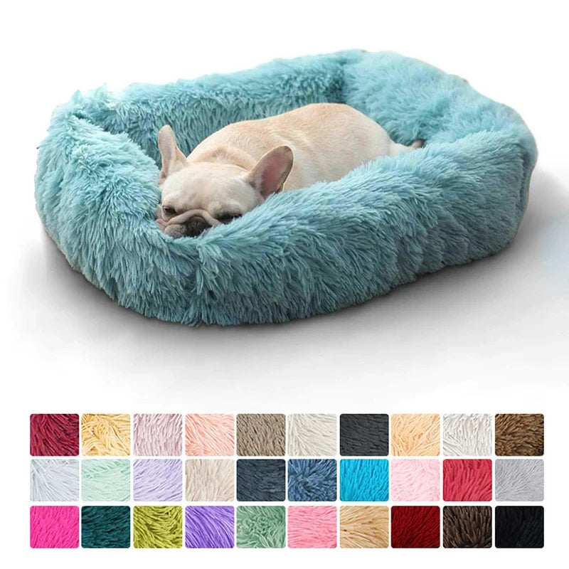 Rectangle Plush Dog Bed - Winter Warm Mat for Small, Medium, Large Dogs & Cats | Kennel, Puppy Cushion, Sofa Accessories Ditzy Petunia