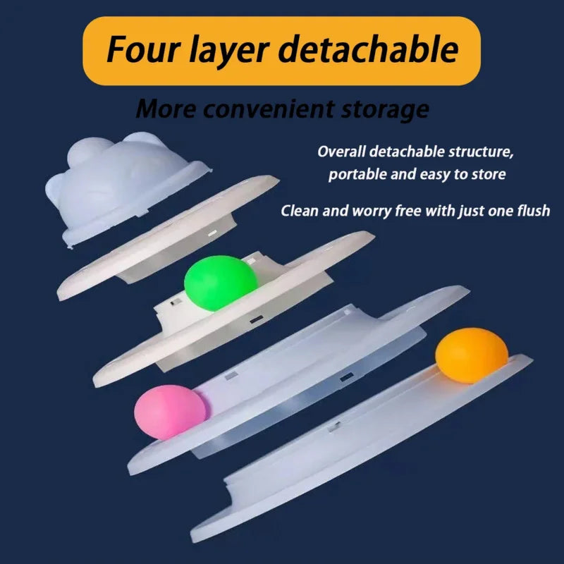 4-Level Cat Tower Ball Toy – Interactive Puzzle & Play Track - Ditzy Petunia